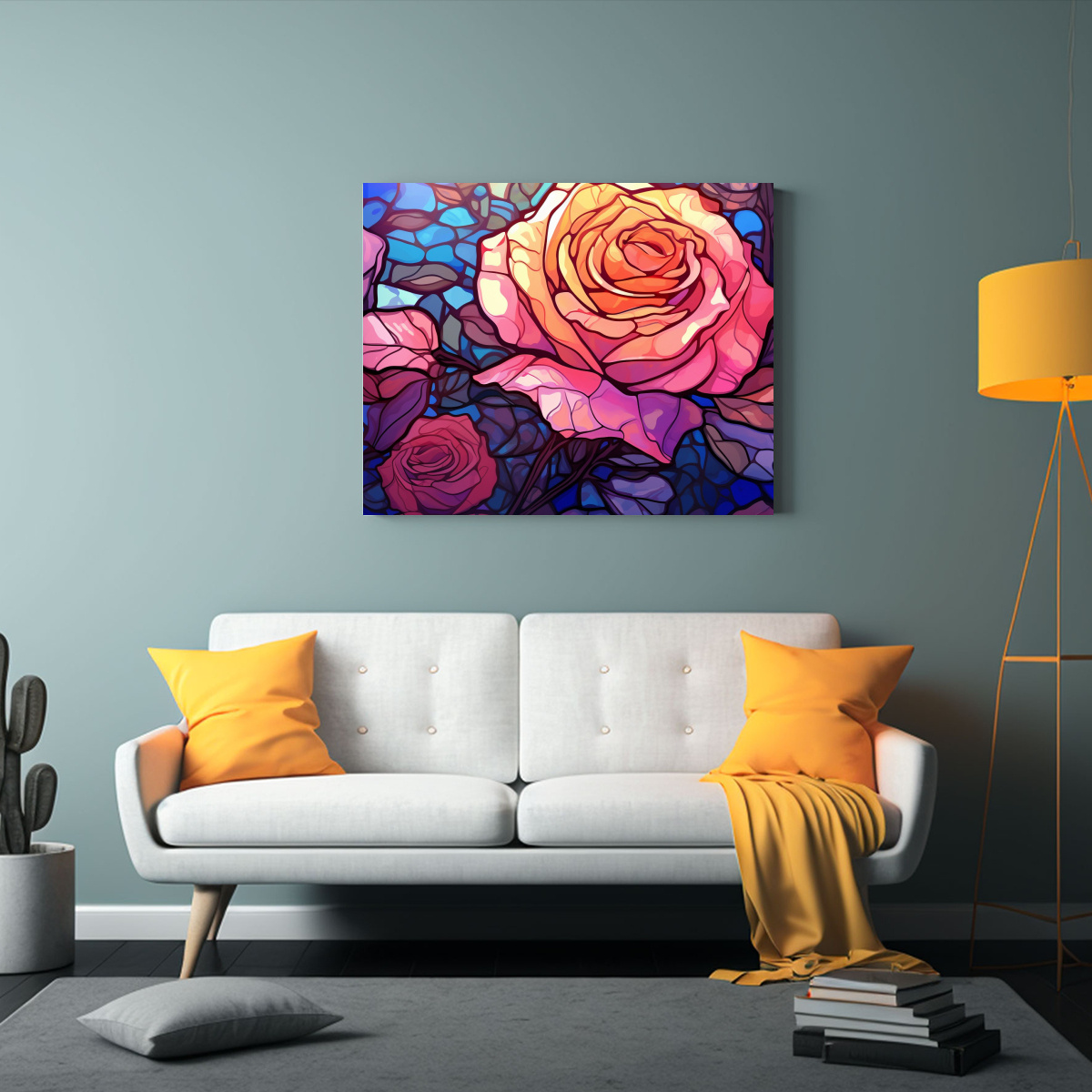 CUADRO DE DECORACIÓN CANVA FIGURAS DE VIDRIO 60X40 CM - 2