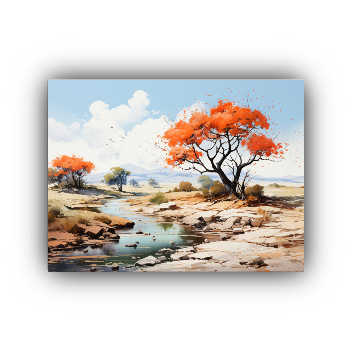 CUADRO TELA CANVAS PARA SALA: ÁRBOL DE OCOTILLO 30X20 CM - 1
