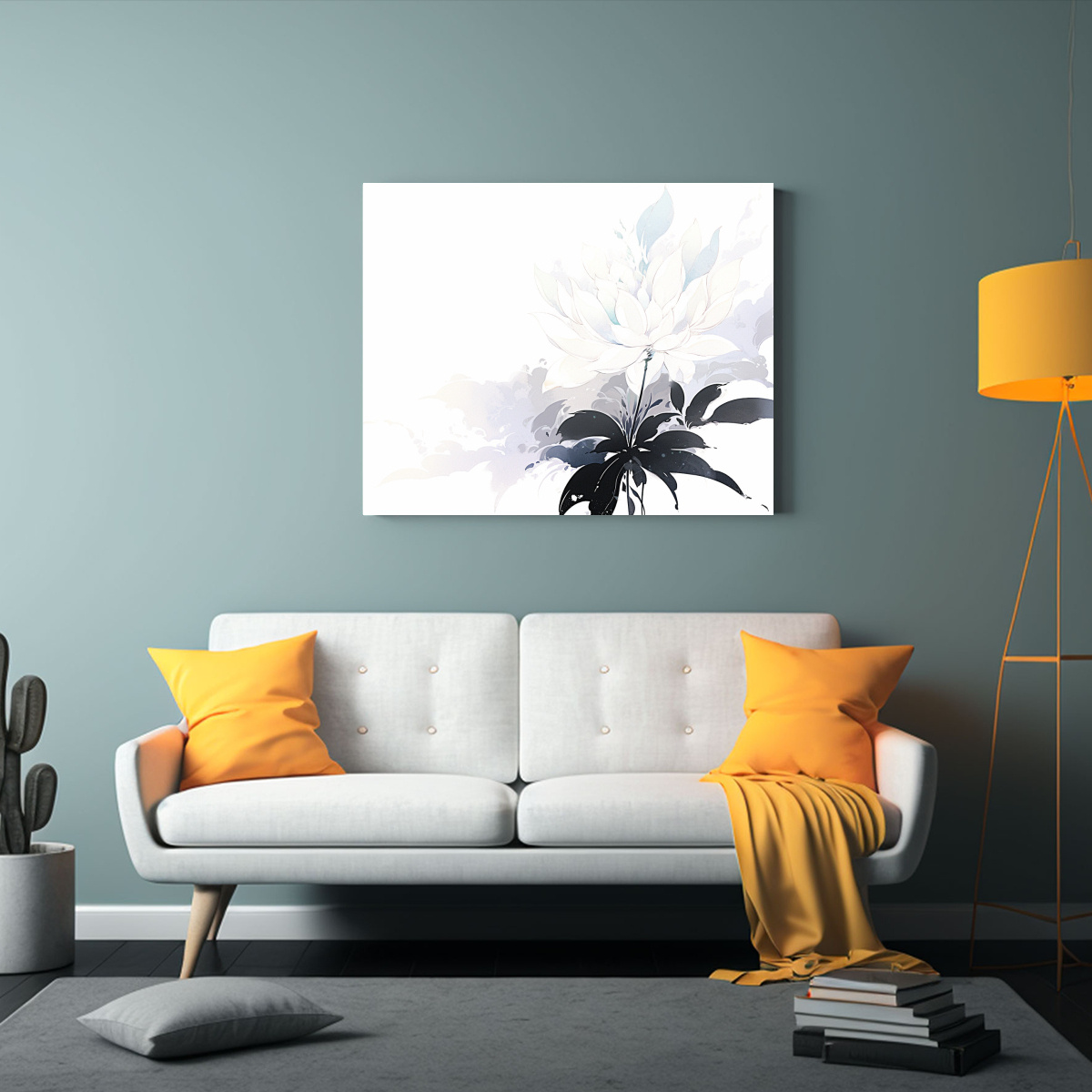 CUADRO ACUARELA: NATURALEZA VIVA EN TONOS 50X40 CM - 2