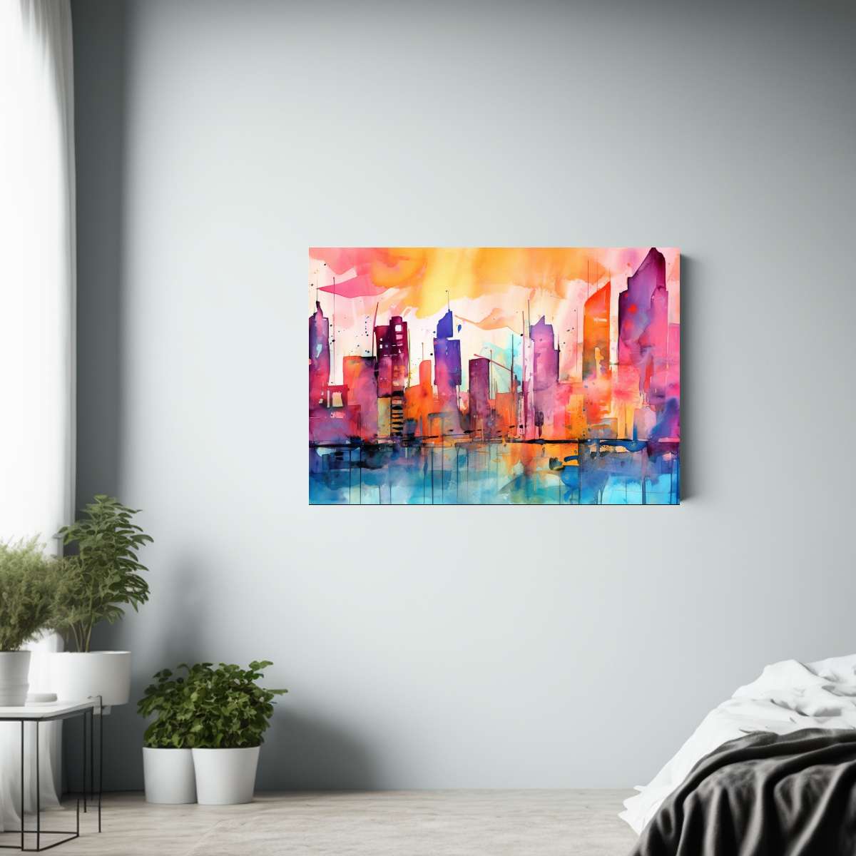 PINTURAS URBANAS EN ESTILO IMPRESIONISTA NEON 50X40 CM - 2