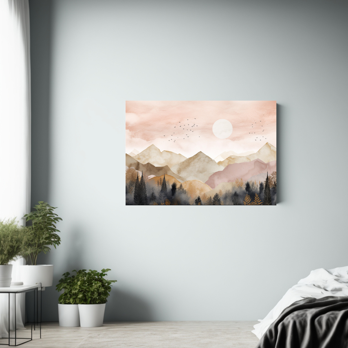 PINTURA DE PARED ABSTRACCIÓN MONTAÑA BOSCOSA 45X30 CM - 2