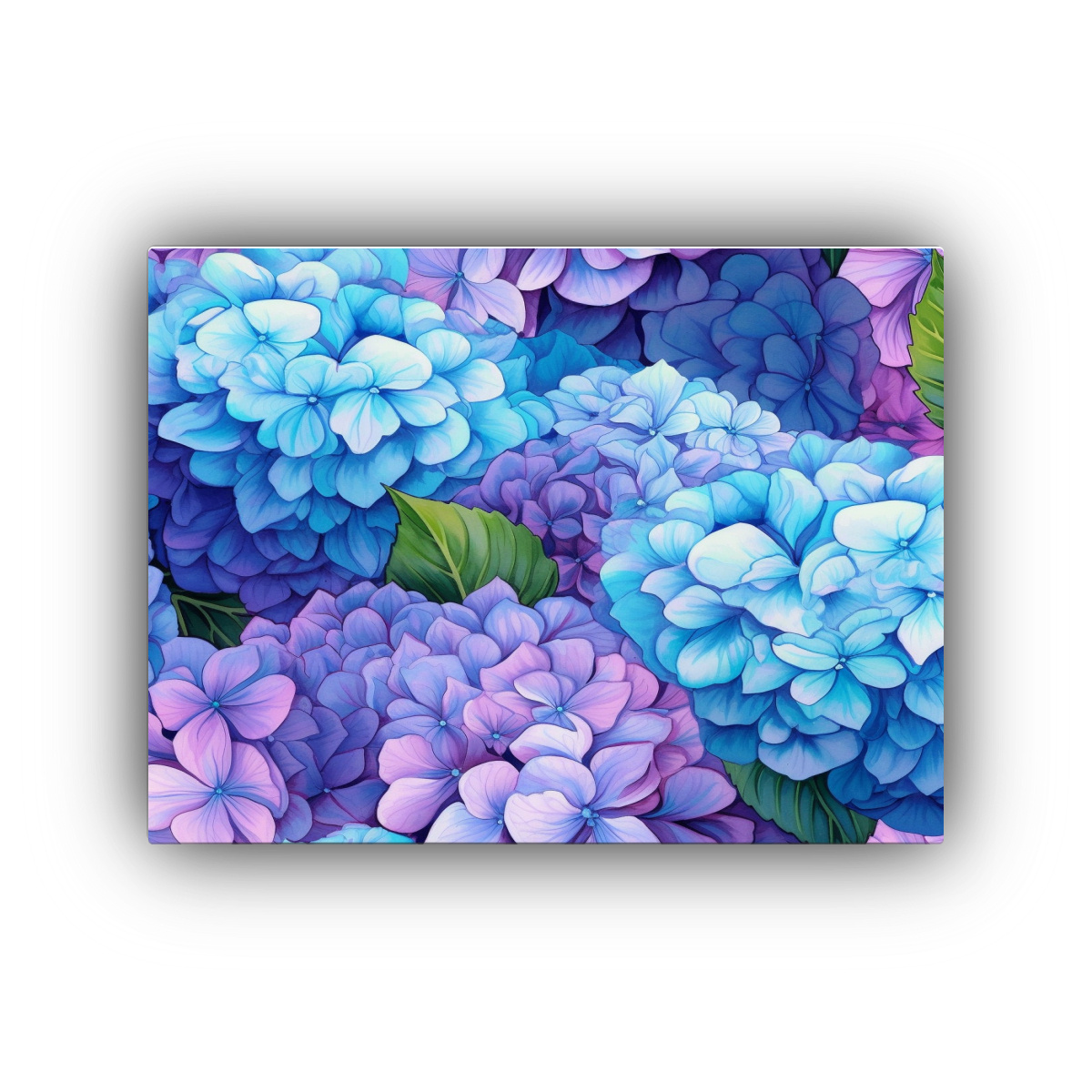 TELA EN BASTIDOR DE FLORES PSICODÉLICAS CON 90X60 CM - 1