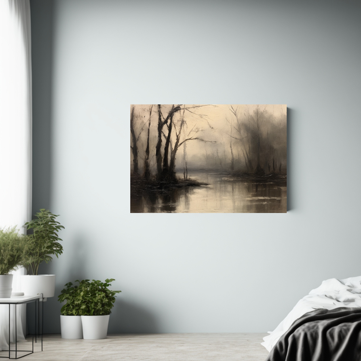 CUADRO DE DECORACIÓN CON ÁRBOLES FRENTE A UN 120X80 CM - 2