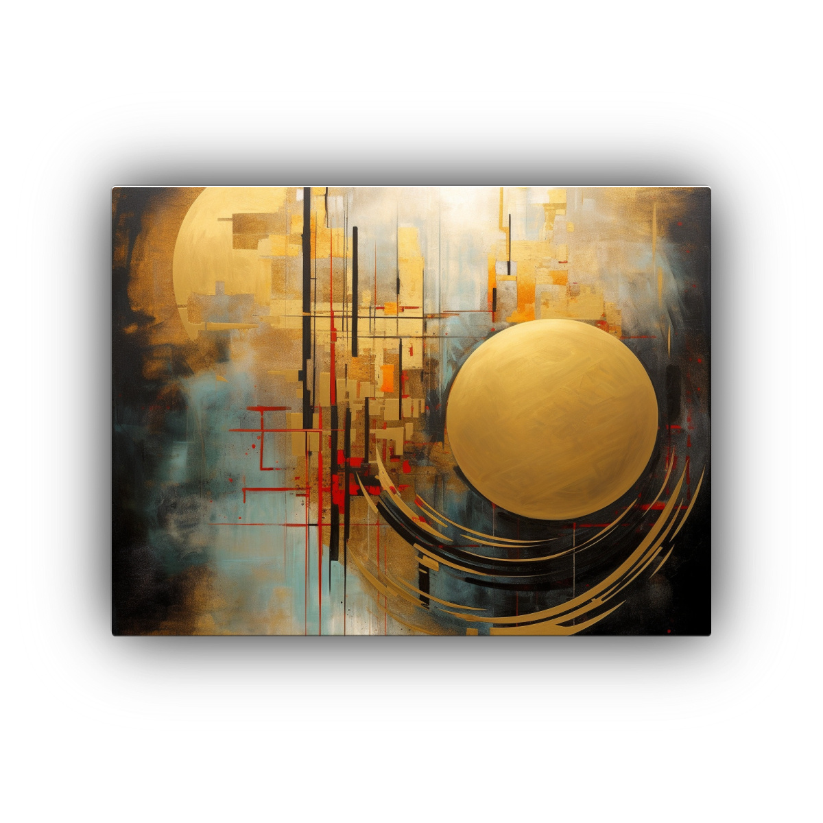 PINTURA ABSTRACTA CONTEMPORÁNEA EN ÓLEO 45X30 CM - 1