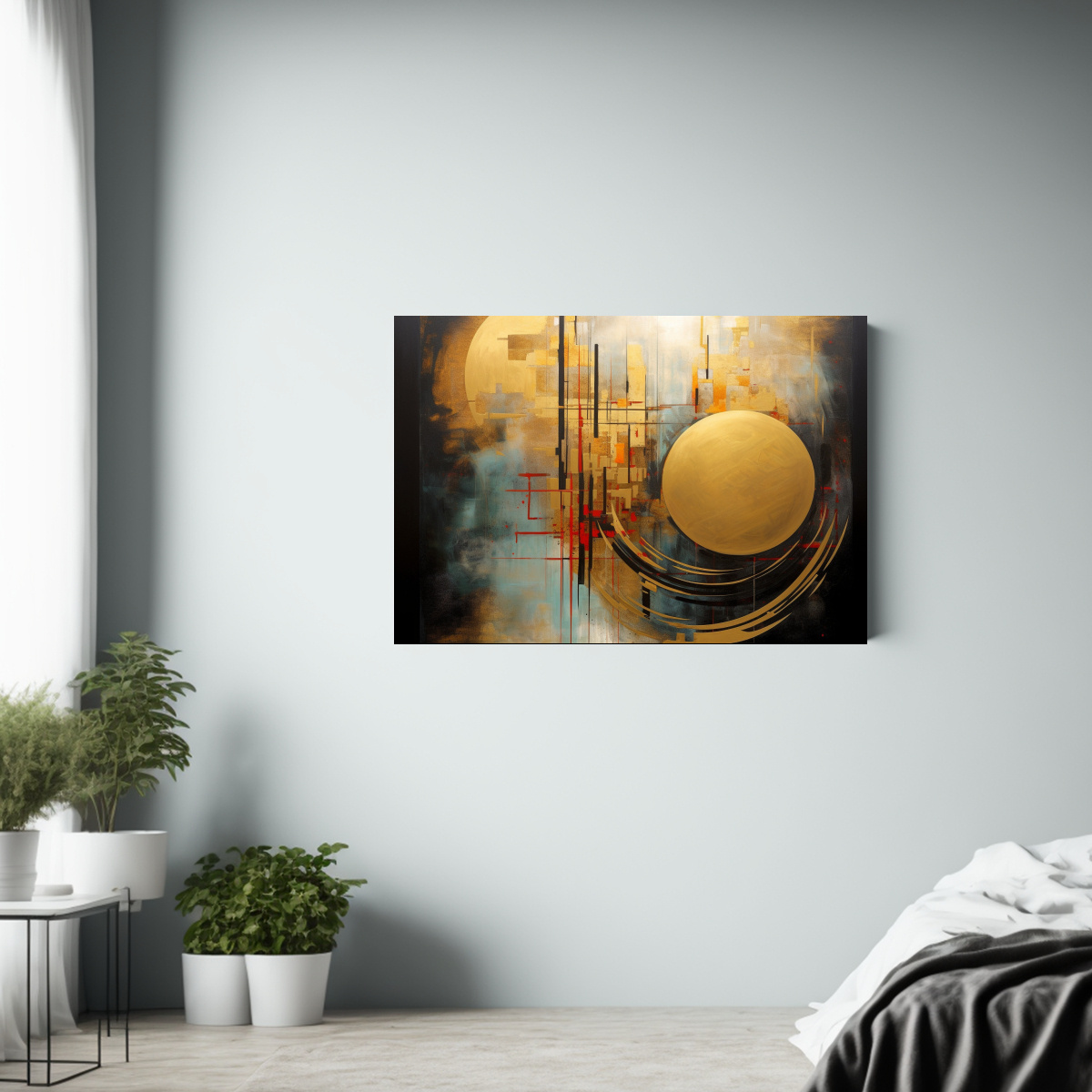 PINTURA ABSTRACTA CONTEMPORÁNEA EN ÓLEO 45X30 CM - 2