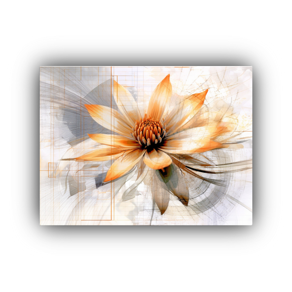 LIENZO DE TELA CREATIVA MULTICOLOR ESTILO TRAZOS 50X40 CM - 1