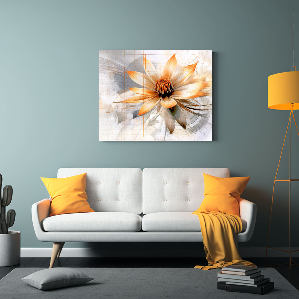 LIENZO DE TELA CREATIVA MULTICOLOR ESTILO TRAZOS 50X40 CM - 2