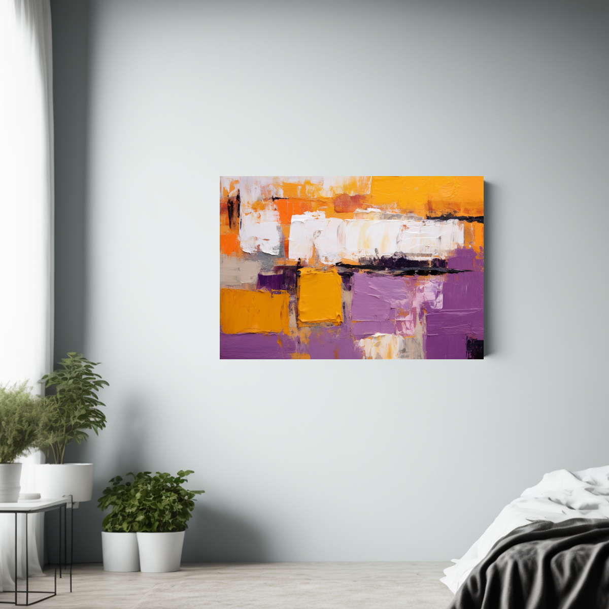 CUADRO ABSTRACTO CON LIENZO HORIZONTAL EN ESTILO 75X50 CM - 2