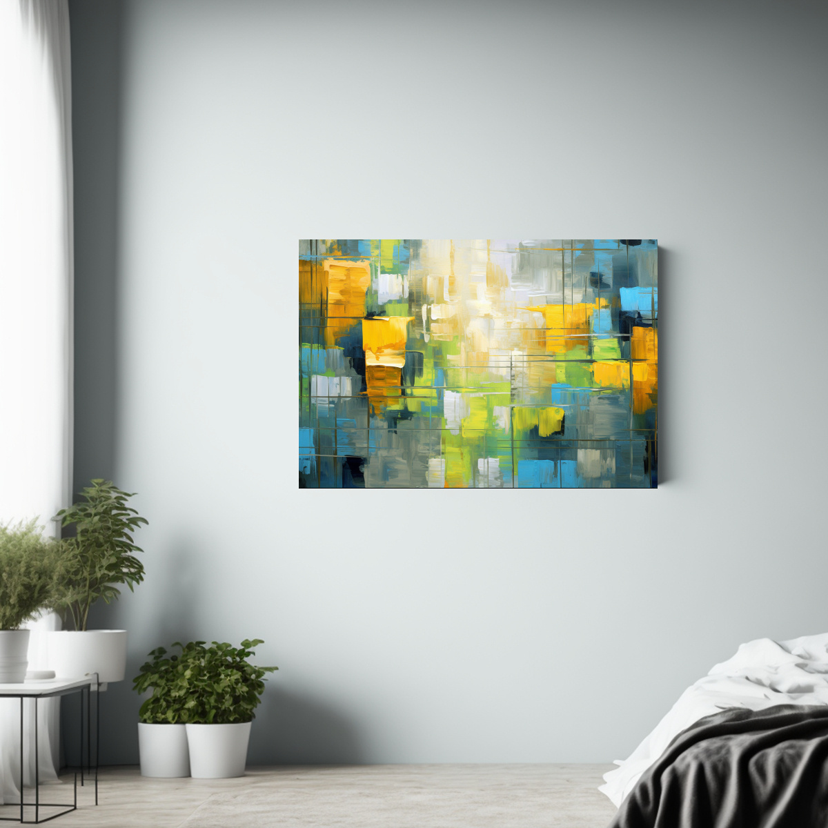 CUADROS DECORATIVOS ABSTRACTOS ESTRELLADOS EN 90X60 CM - 2