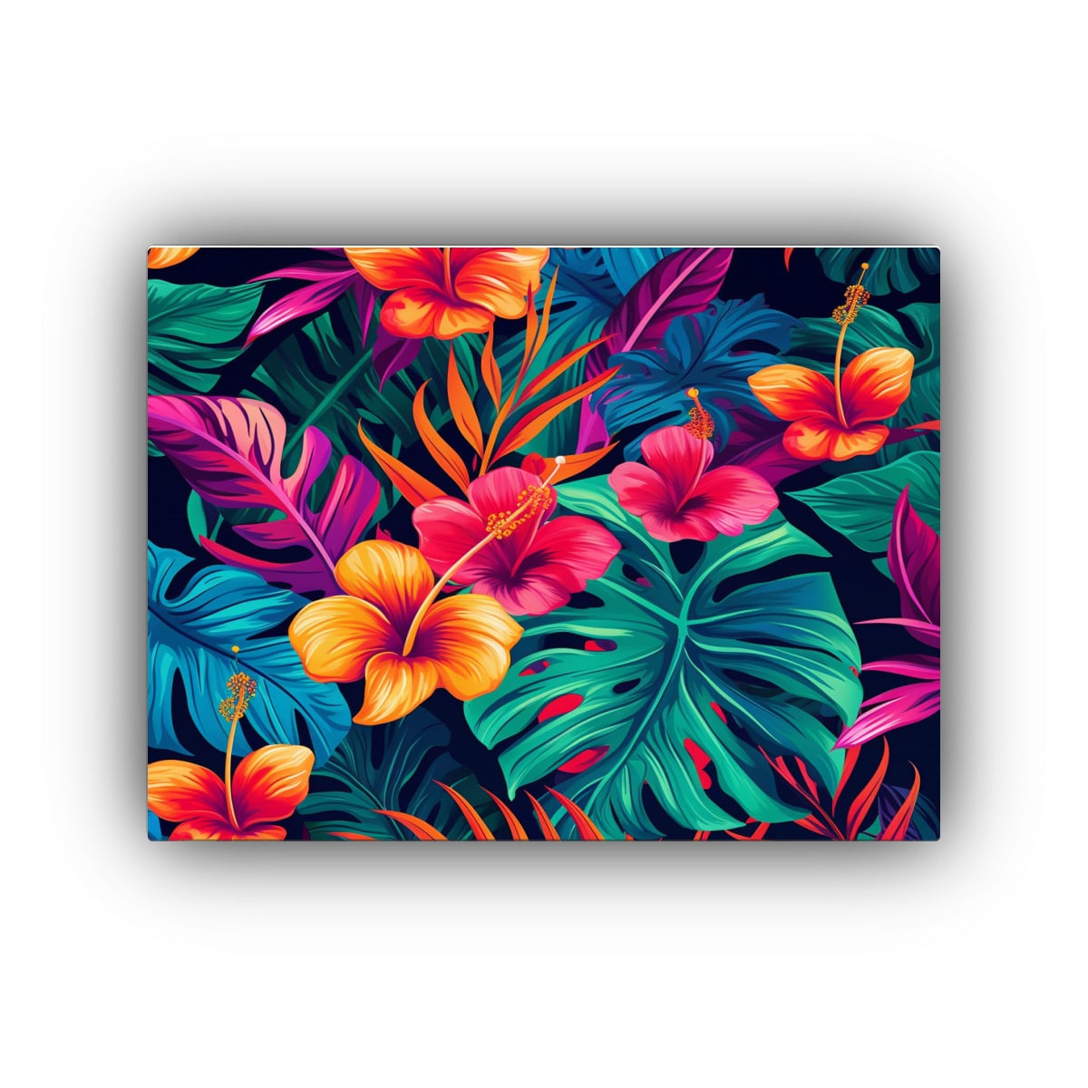 ARTE ABSTRACTO TROPICAL EQUILIBRADO EN COLORES 40X30 CM - 1