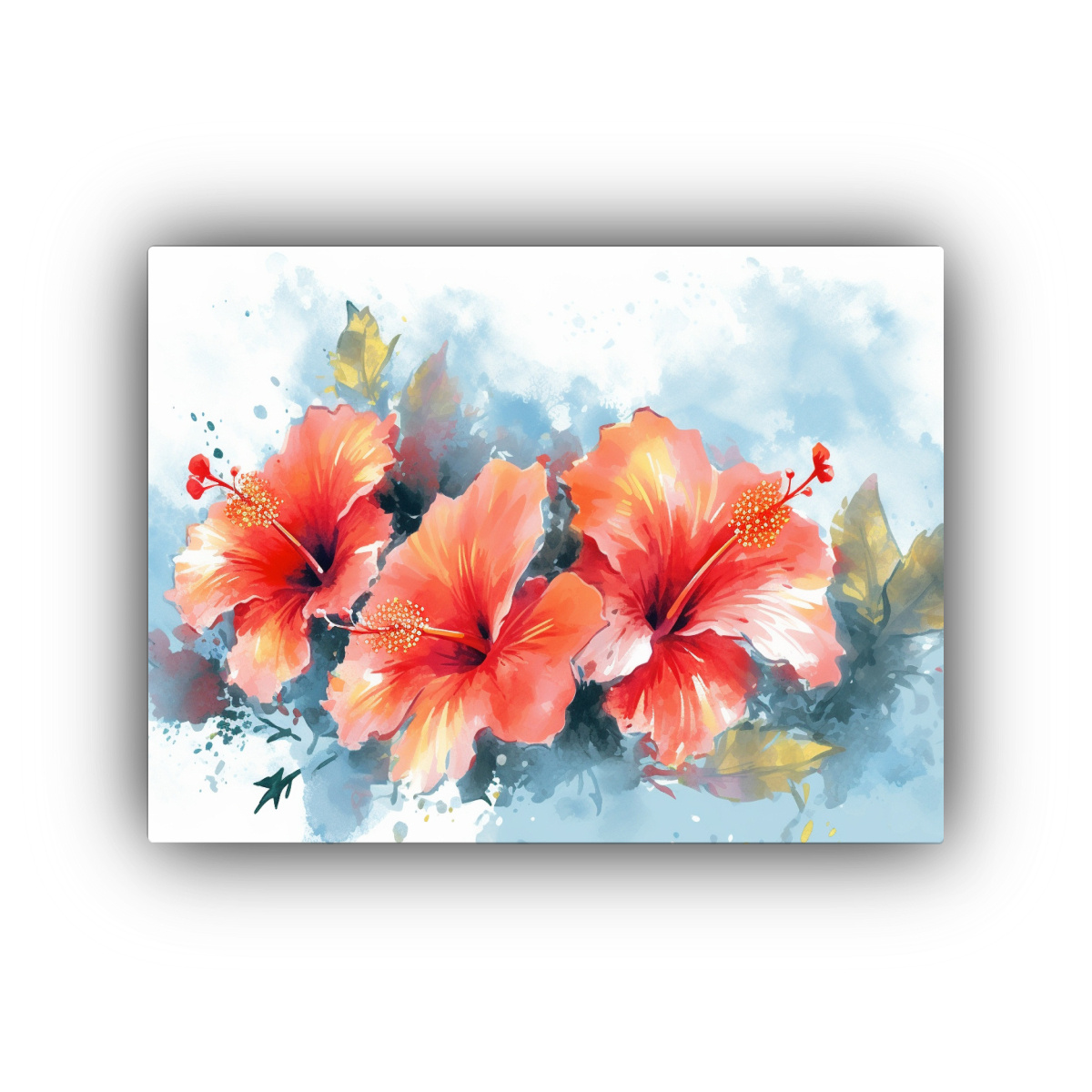 PINTURA DE LIENZO MODERNO ESTILO ACUARELA, 75X50 CM - 1