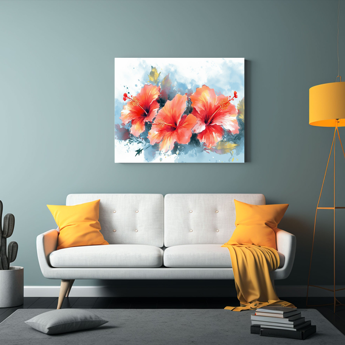 PINTURA DE LIENZO MODERNO ESTILO ACUARELA, 75X50 CM - 2