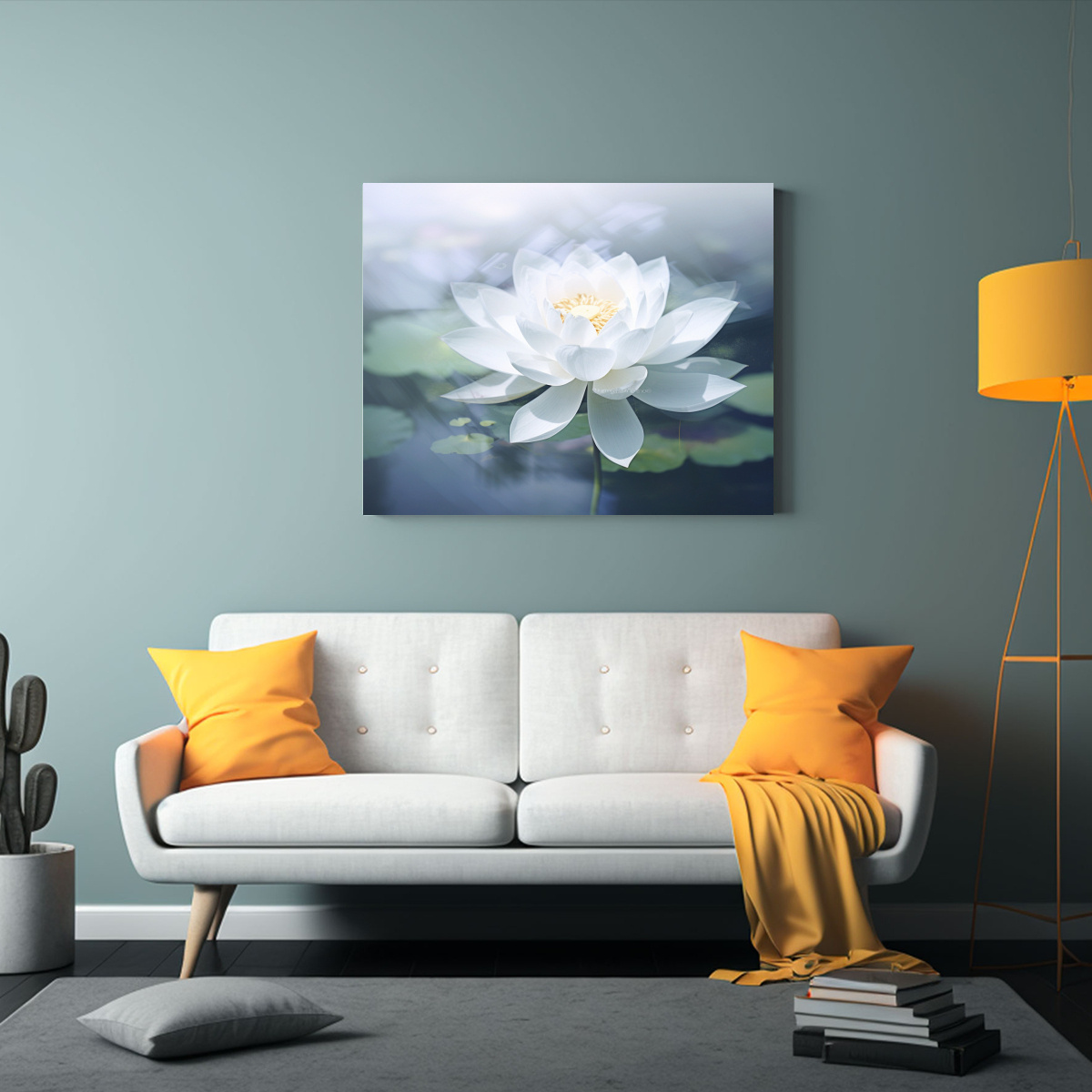 CUADRO HERMOSO DE LOTO CON EXPOSICIÓN DOBLE DE 75X50 CM - 2