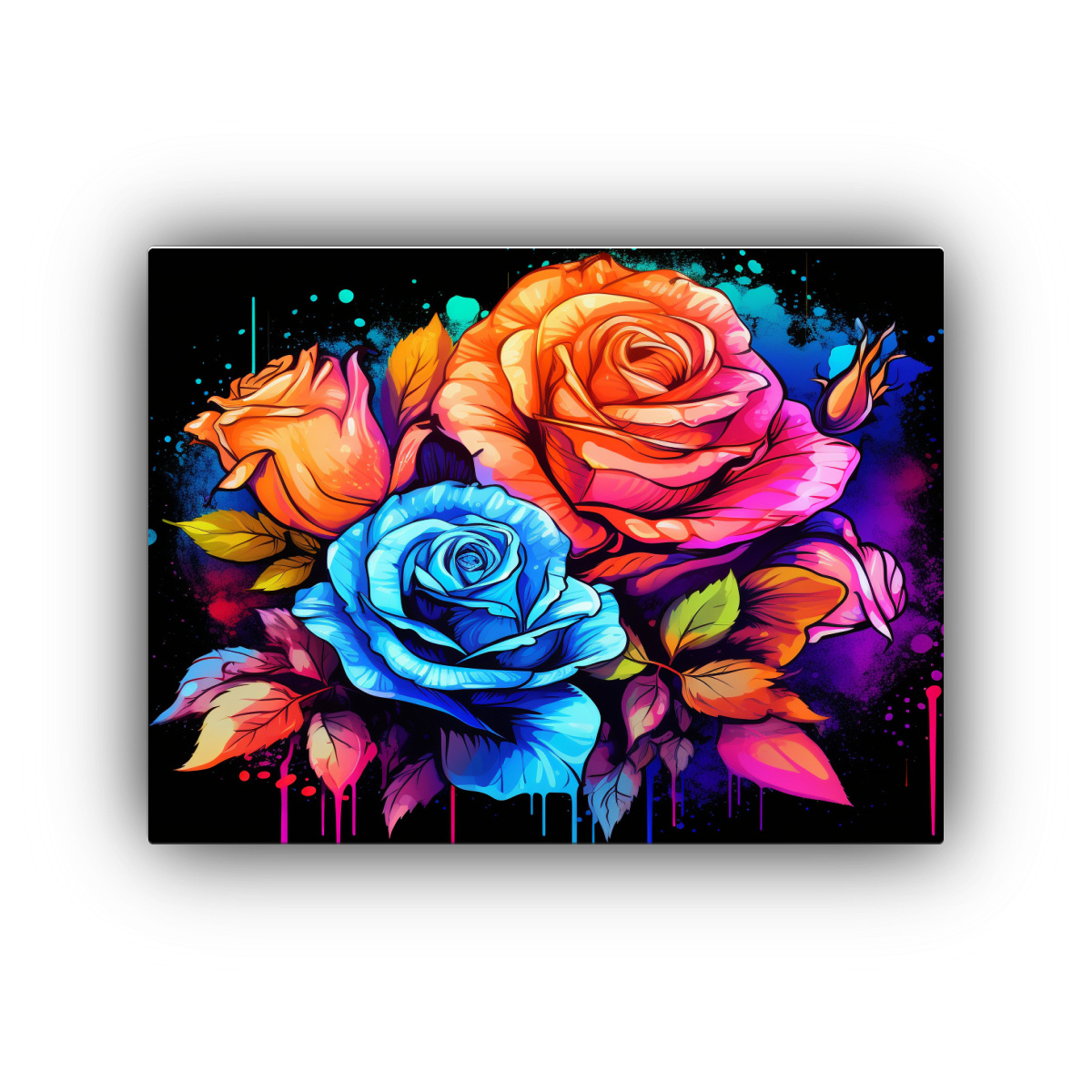 CUADRO MODERNO VIDA COLORIDO PARA DECORACIÓN DE 45X30 CM - 1