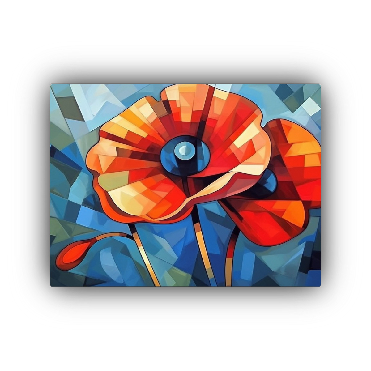 CUADRO DE TELA CON PROTAGONISMO CÁLIDO DE LIENZO 45X30 CM - 1