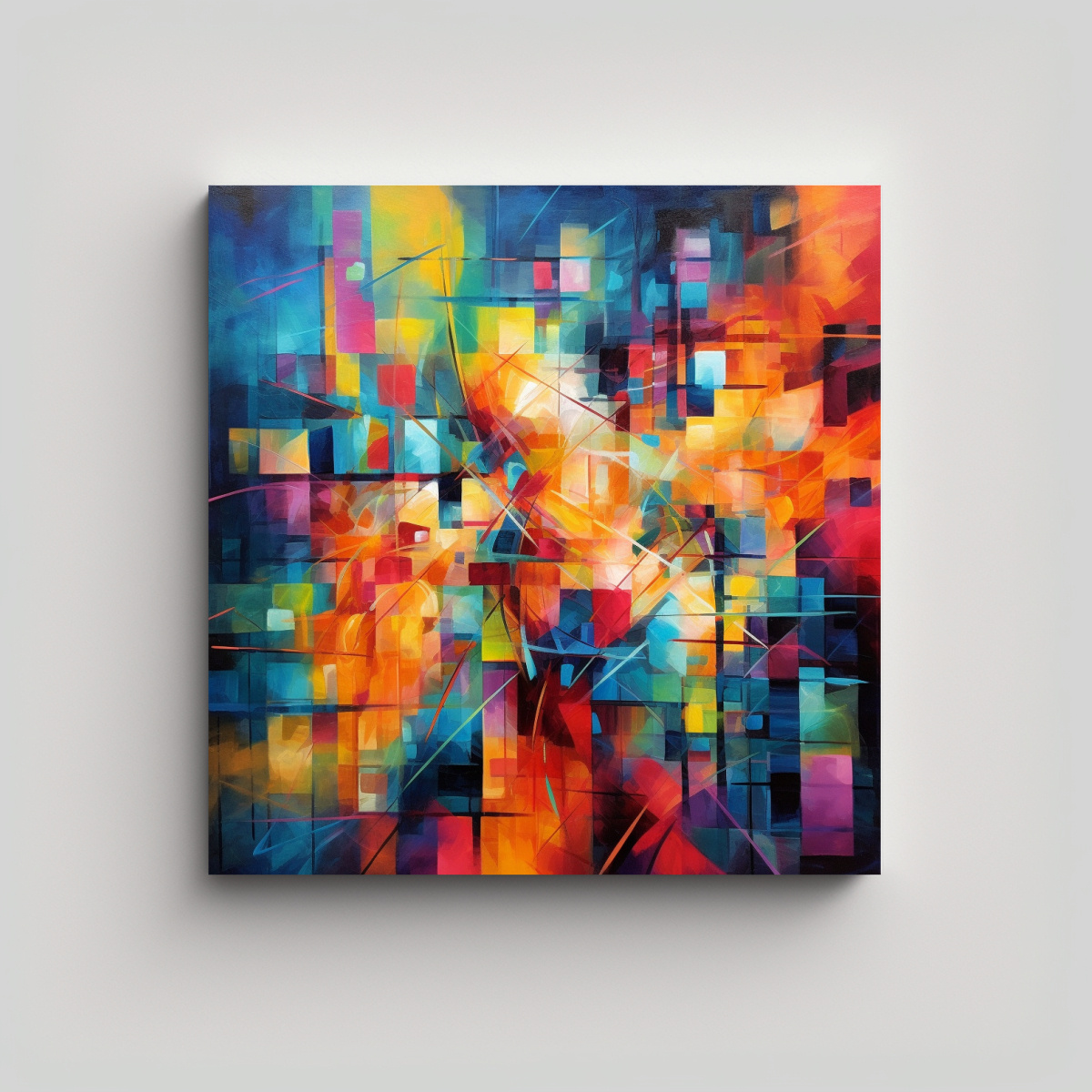 LIENZOS MODERNOS CON COLORES VIBRANTES Y 70X70 CM - 1