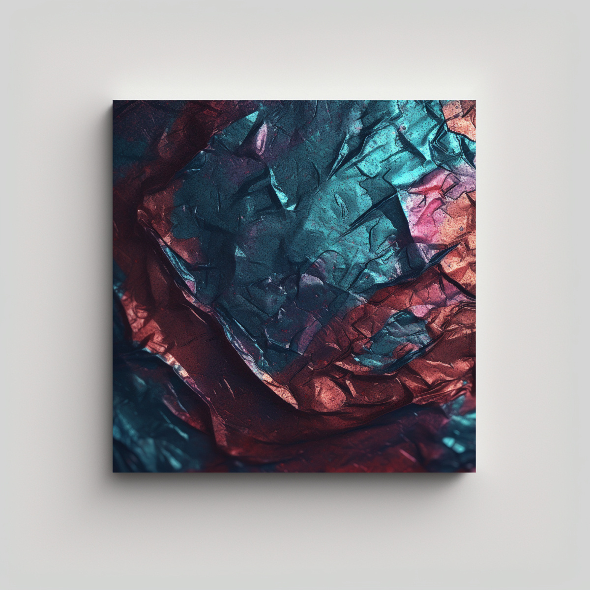 CUADRO DECORATIVO TELA CANVAS TEXTURA PAPEL 60X60 CM - 1
