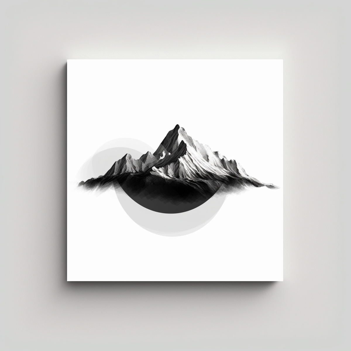 CUADRO DE PAISAJE MINIMALISTA LÍNEA BLANCA 4K 60X60 CM - 1