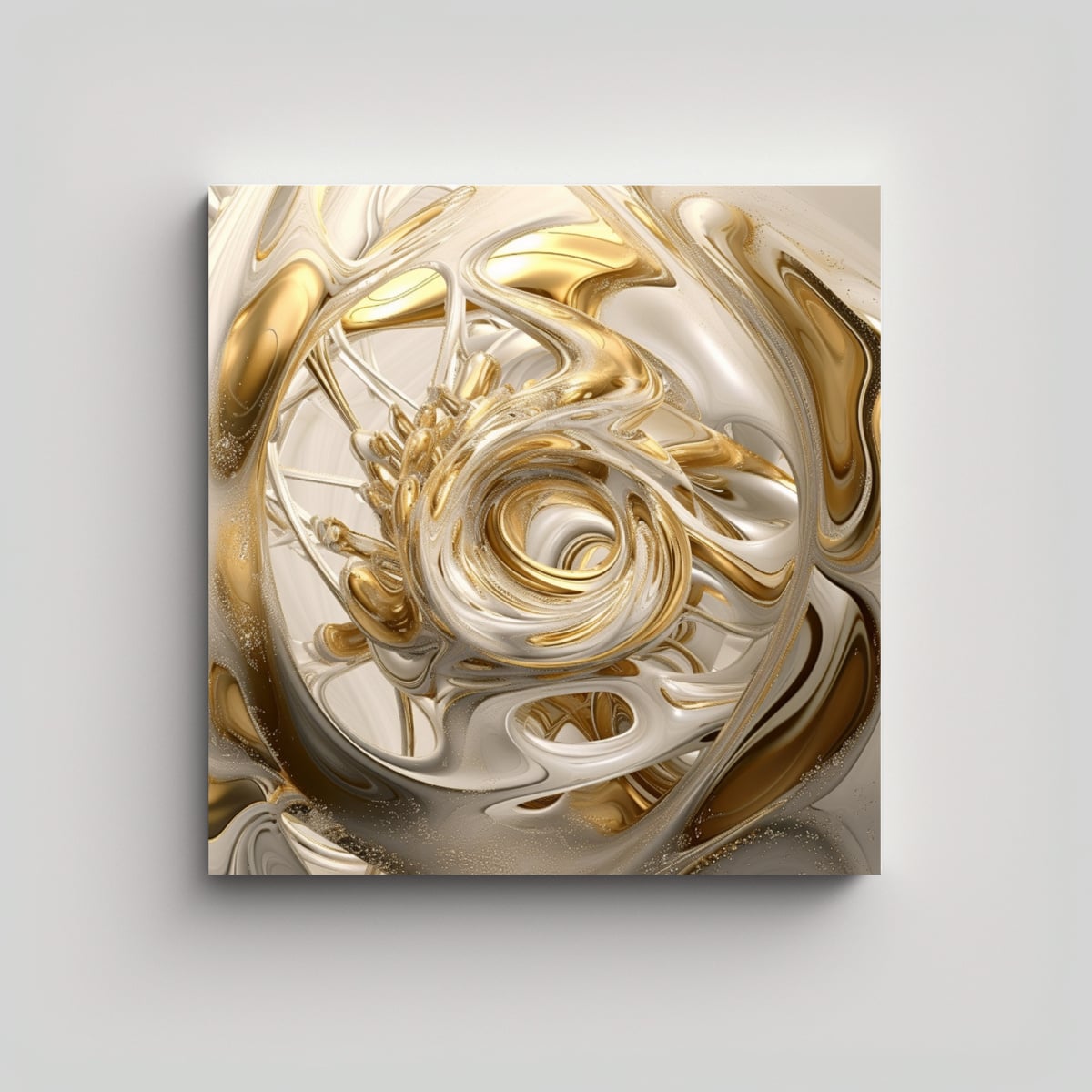 PINTURA DECORATIVA BLANCODORADO ESTILO JESSE 30X30 CM - 1