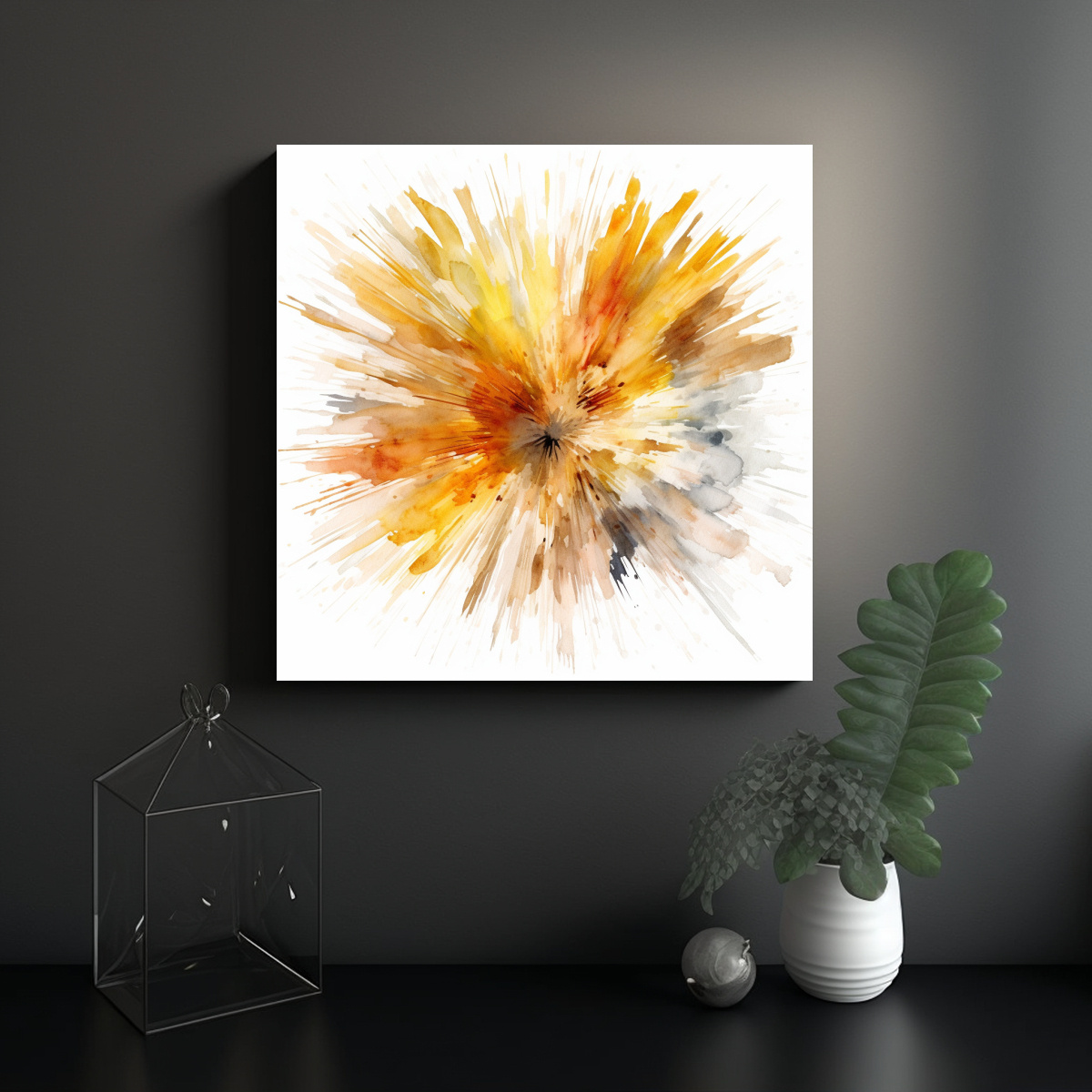 CUADRO VENTA NATURALEZA VIVA ESTILO ACUARELA 30X30 CM - 2