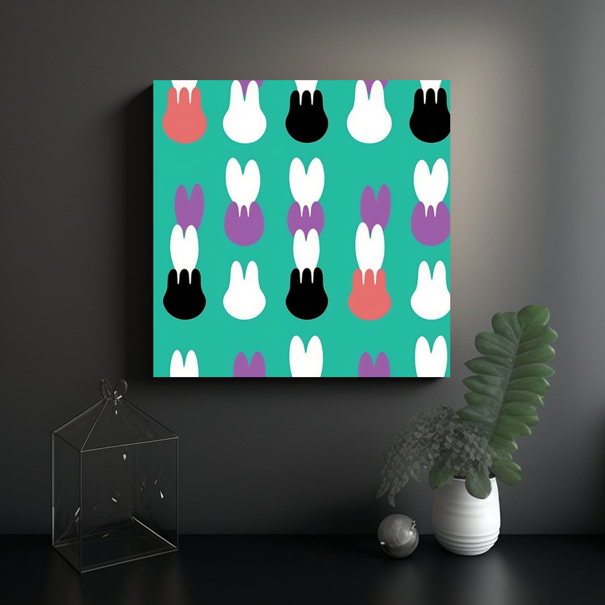 CUADRO DECORATIVO CON MOTIVO DE COMPOSICIÓN EN 30X30 CM - 2