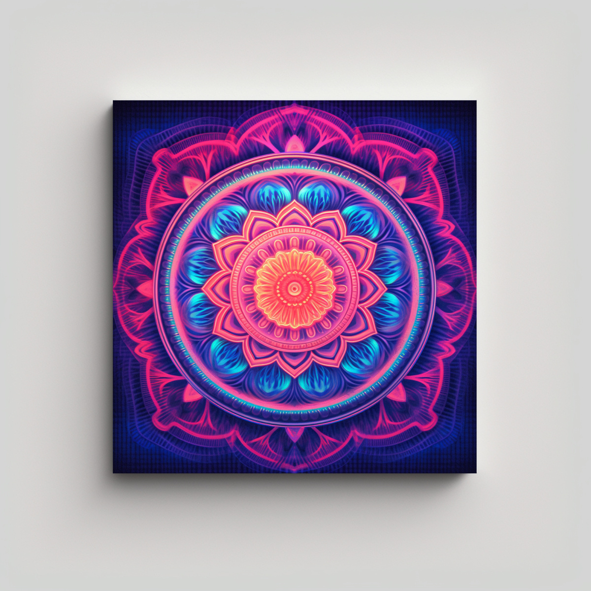 PINTURAS DE DECORACIÓN SURREALISTA CON MANDALAS 100X100 CM - 1