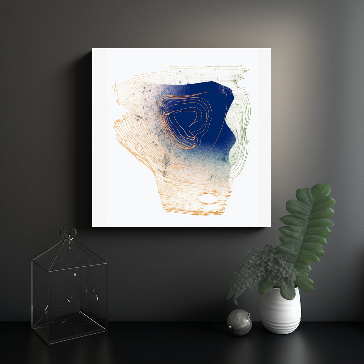 PINTURAS ABSTRACTAS DE ZORROS EXUBERANTES EN CANVA 40X40 CM - 2