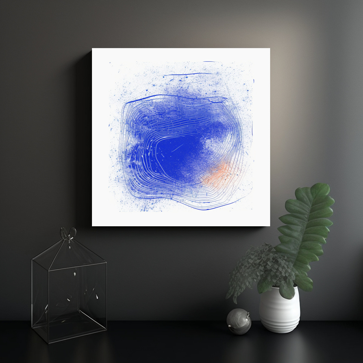 CUADRO MODERNO LIENZO TELA ZORRO VIDA 40X40 CM - 2