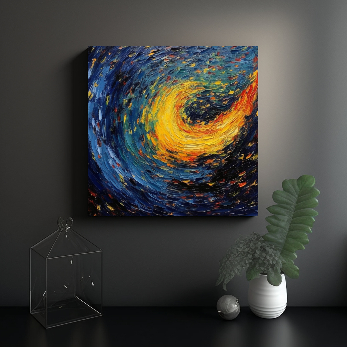 CUADRO INSPIRACIÓN ESTILO VAN GOGH PARA 100X100 CM - 2
