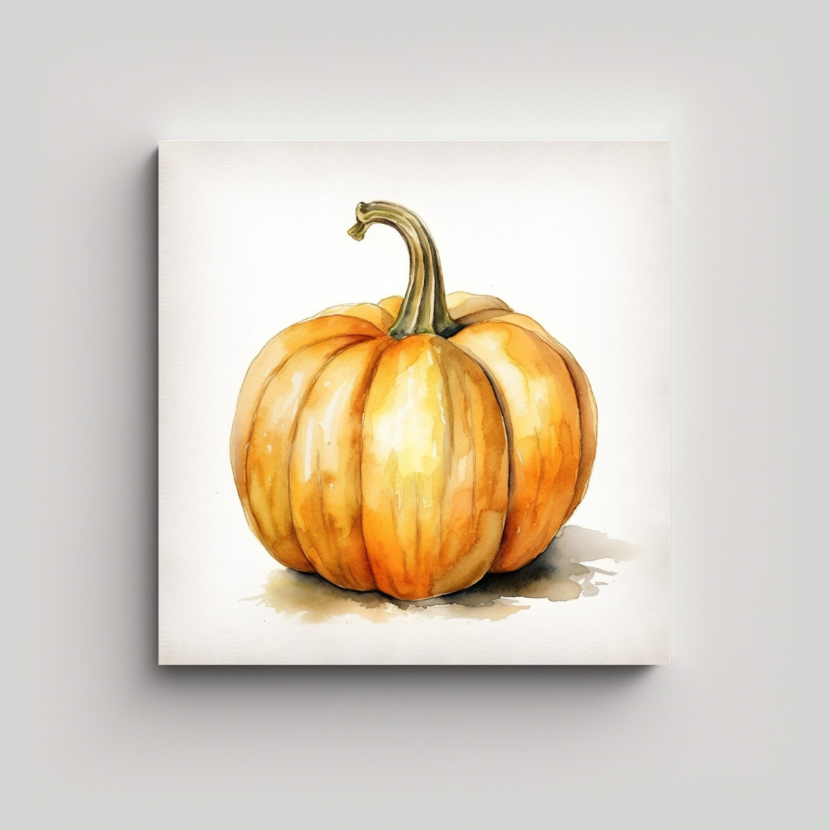CUADRO TEMÁTICA CALABAZA ACUARELA POR DR. J 70X70 CM - 1