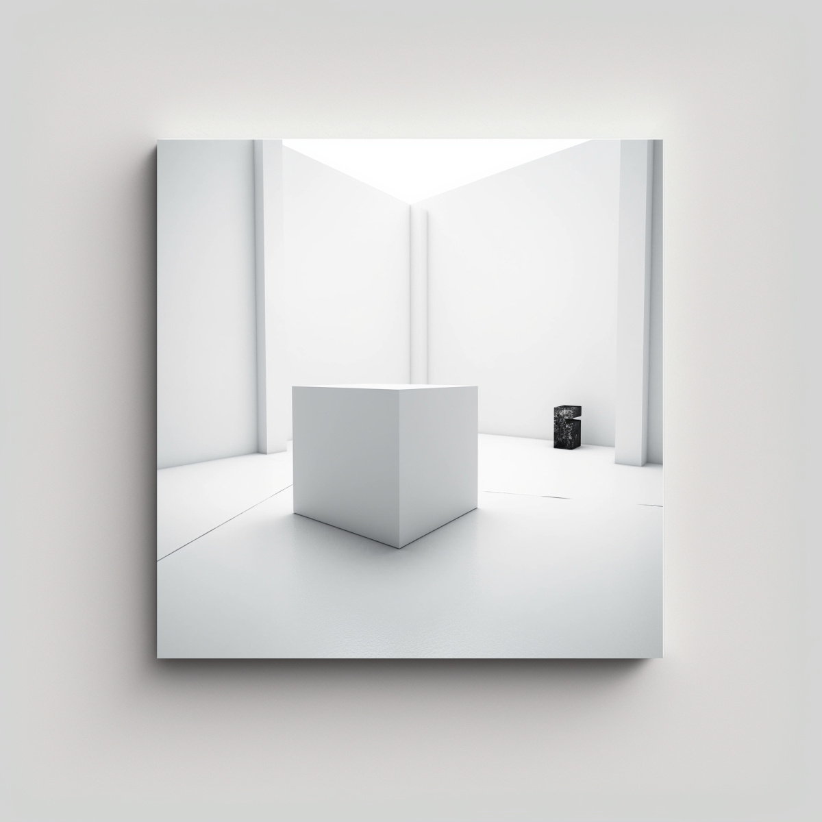 PINTURA CUADRO BLANCO EXPRESIÓN ESCENA PARA 20X20 CM - 1