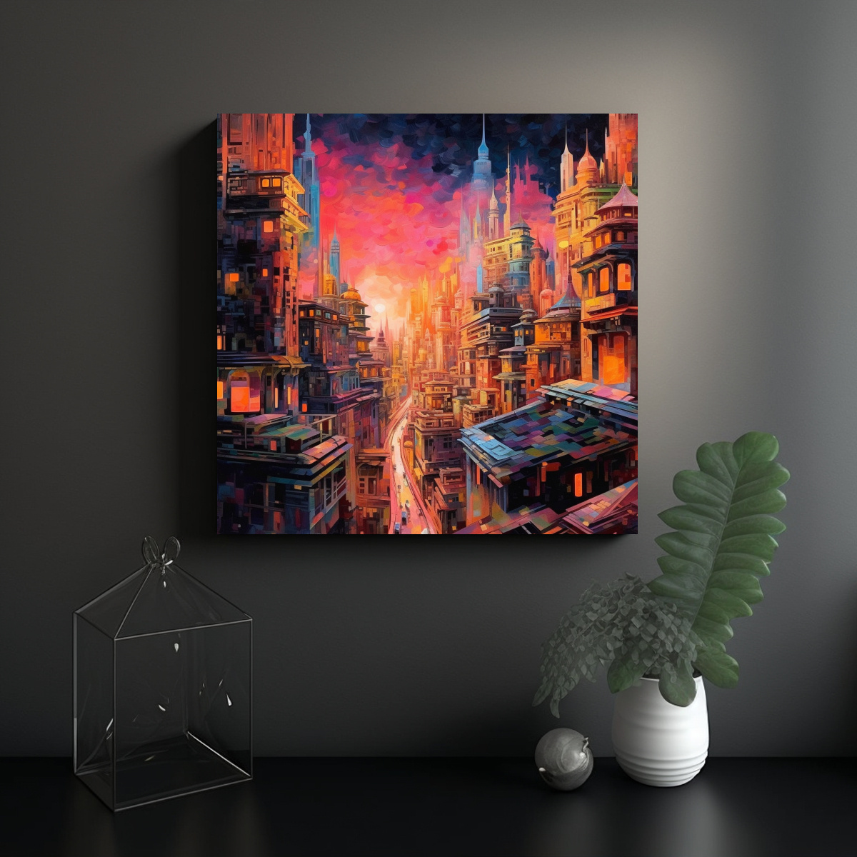 PINTURAS DE DECORACIÓN DE ALTA CALIDAD CON 100X100 CM - 2