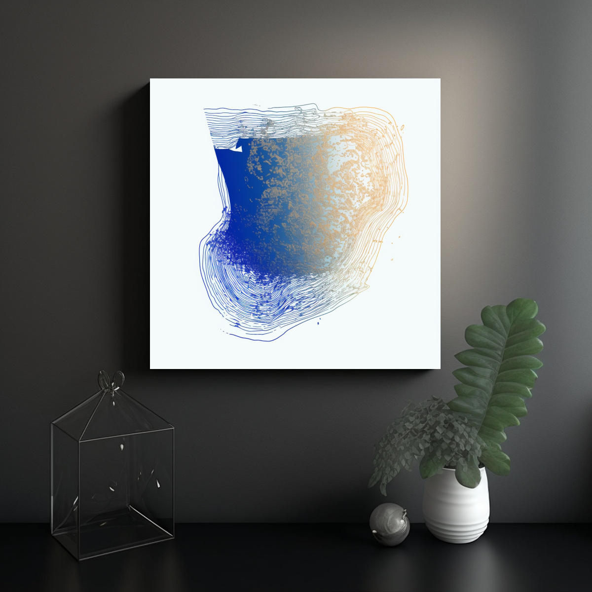 PINTURAS DE DECORACIÓN CON ZORROS EN ARTE 90X90 CM - 2