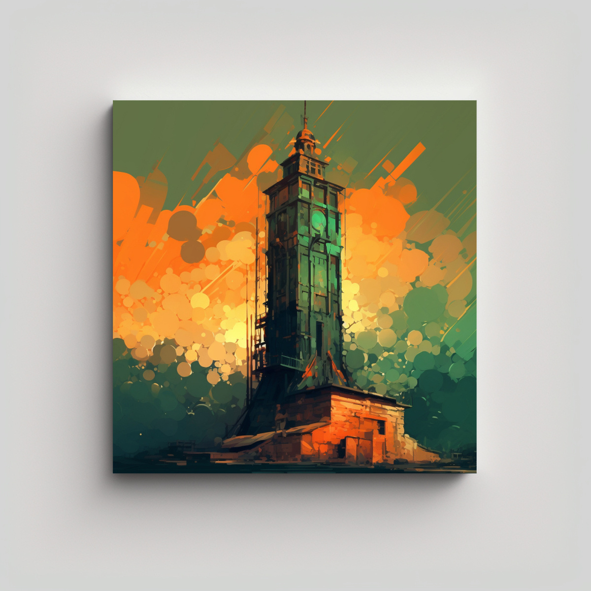 VENTA DE ARTE FINO COMPOSICIÓN ABSTRACTA 40X40 CM - 1