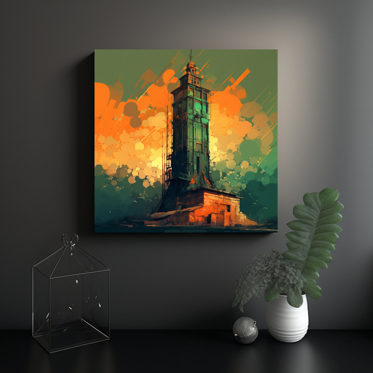 VENTA DE ARTE FINO COMPOSICIÓN ABSTRACTA 40X40 CM - 2