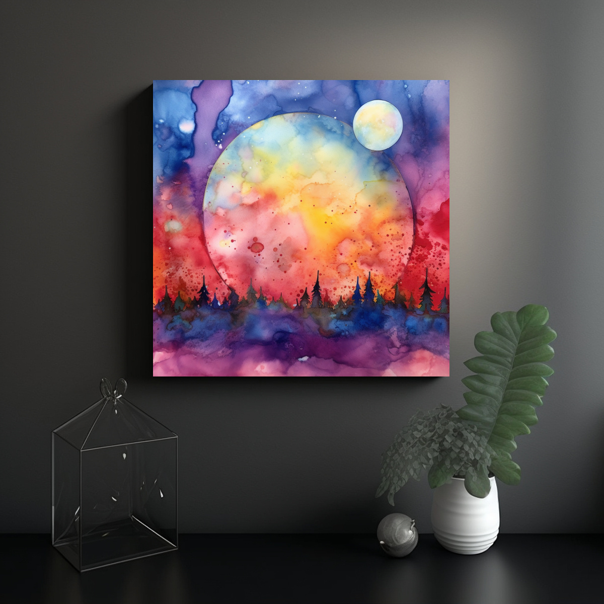 PINTURA EN LIENZO TEMÁTICA FANTÁSTICA PARA 100X100 CM - 2