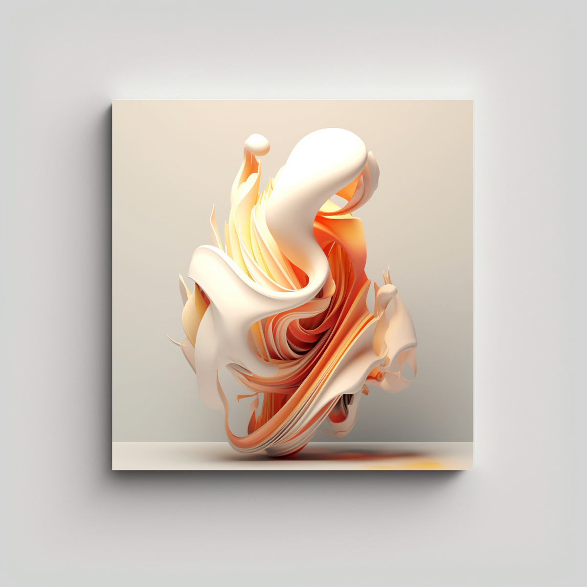 ARTE ABSTRACTO NEUMORFISMO EN LIENZO PARA REGALO: 70X70 CM - 1