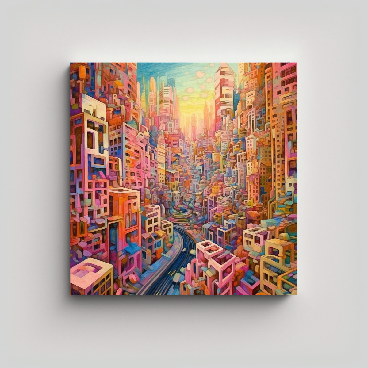 PINTURAS DE DECORACIÓN CON INTRINCADOS DETALLES 80X80 CM - 1