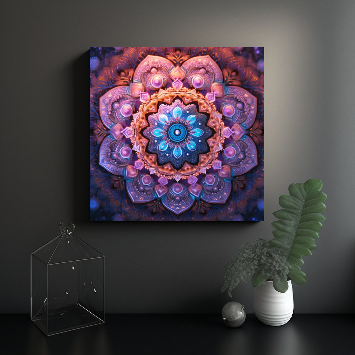 PINTURAS DE PARED ABSTRACTAS PARA INTERIORES CON 20X20 CM - 2