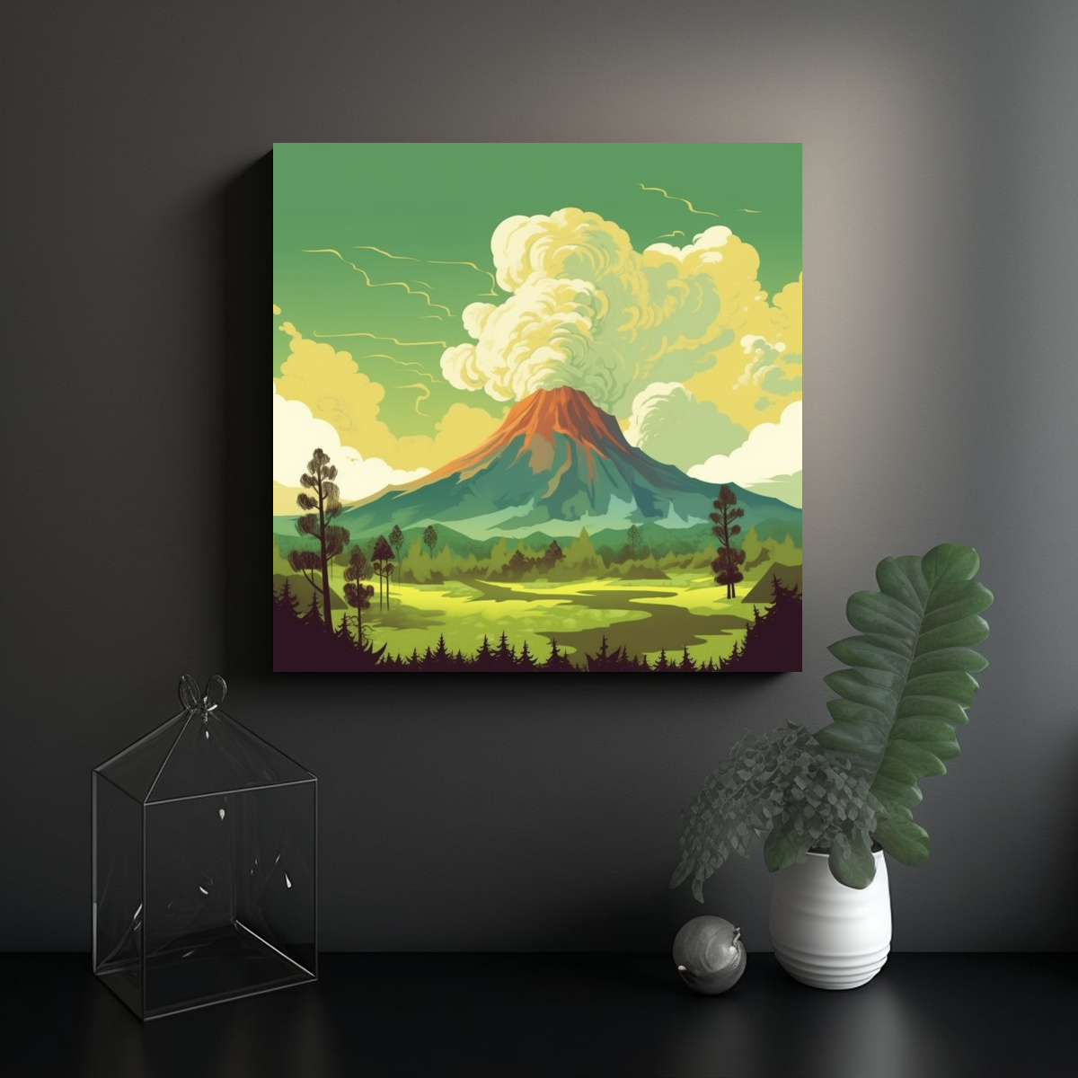 PINTURA DE CALIDAD PARA COMEDOR EN LIENZO PLANO 30X30 CM - 2