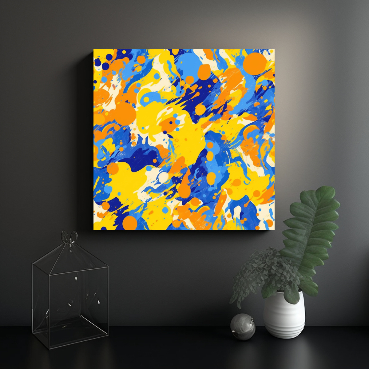 PINTURA DE DECORACIÓN MODERNA CON PATRÓN DE 20X20 CM - 2