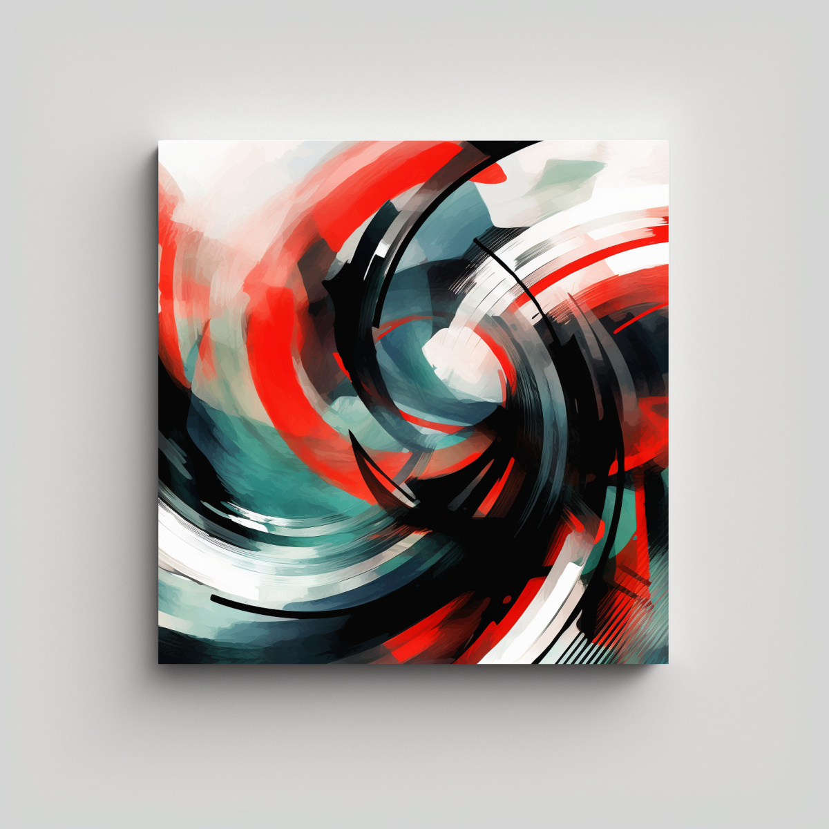 CUADRO ABSTRACTO ESTILO MODERNO CON FORMAS 40X40 CM - 1