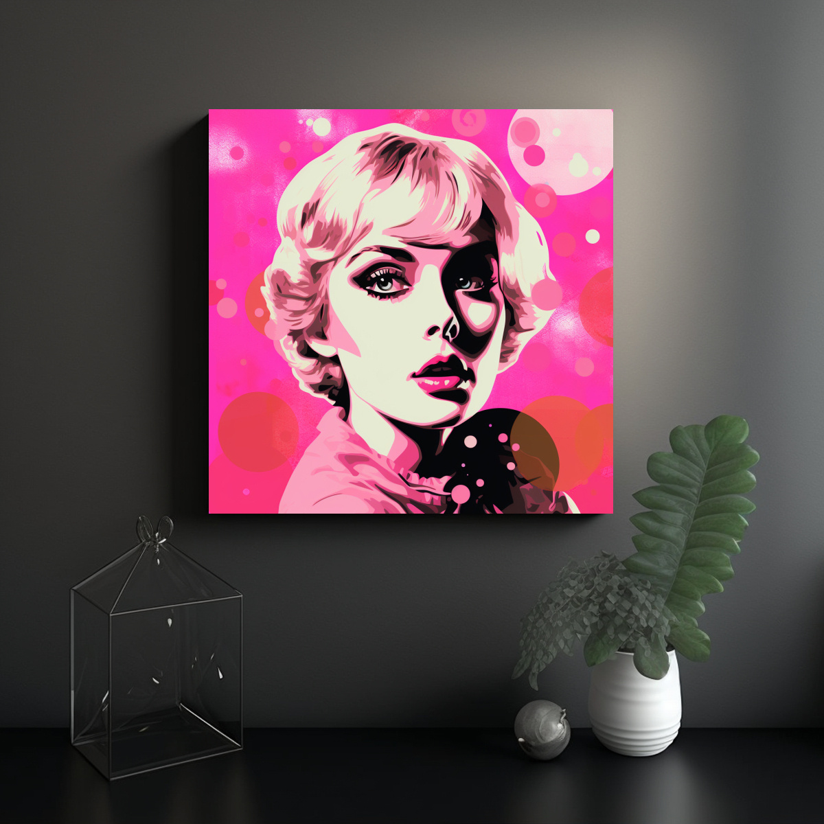PINTURAS DE DECORACIÓN DE ARTE POP DE ALTA 30X30 CM - 2