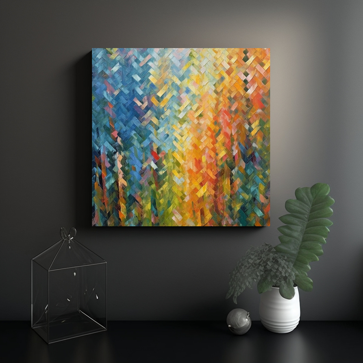 CUADRO INSPIRACIÓN NATURALEZA CON PINCELADAS ZIG 30X30 CM - 2