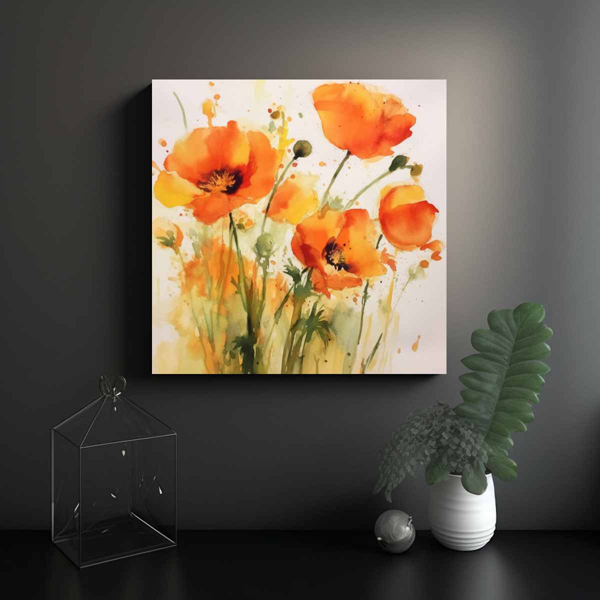 PINTURAS DECORATIVAS DE ARTE DE PARED CON 80X80 CM - 2