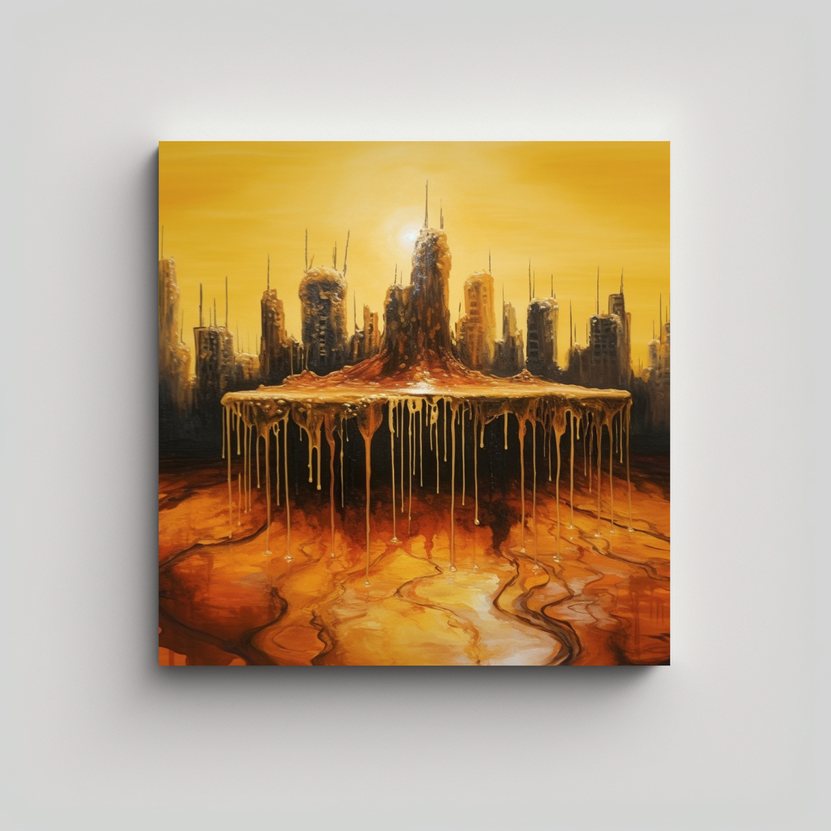 PINTURA CONCEPTUAL DE BAÑO DE ARTE FINO EN UNA 20X20 CM - 1