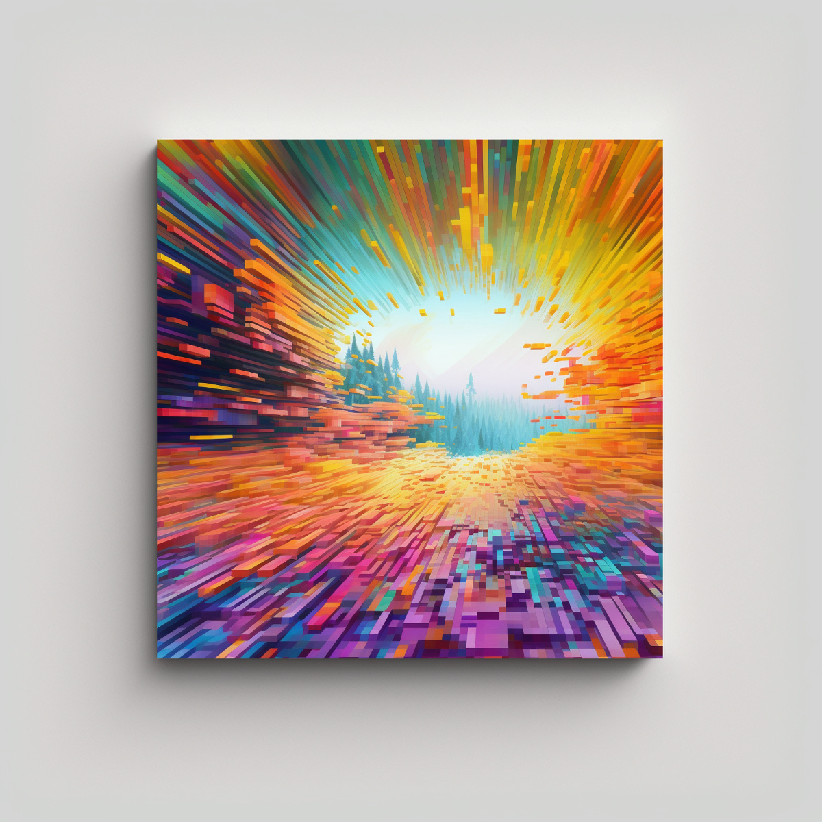 PINTURAS DECORATIVAS ABSTRACTAS SURREALISTAS 70X70 CM - 1