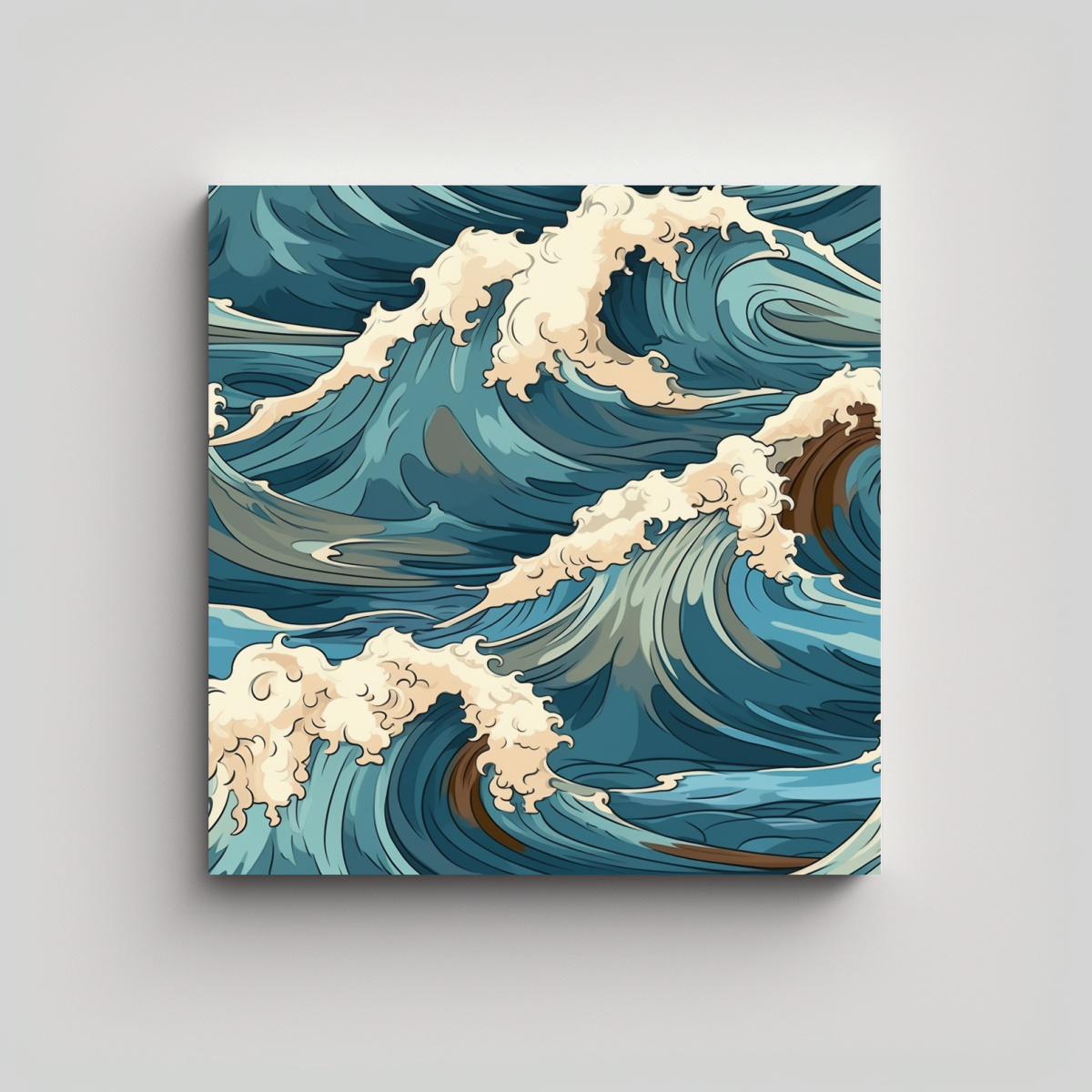 DISEÑOS LUMINOSOS DE OLAS DE PLAYA CAPTURAN LA 40X40 CM - 1