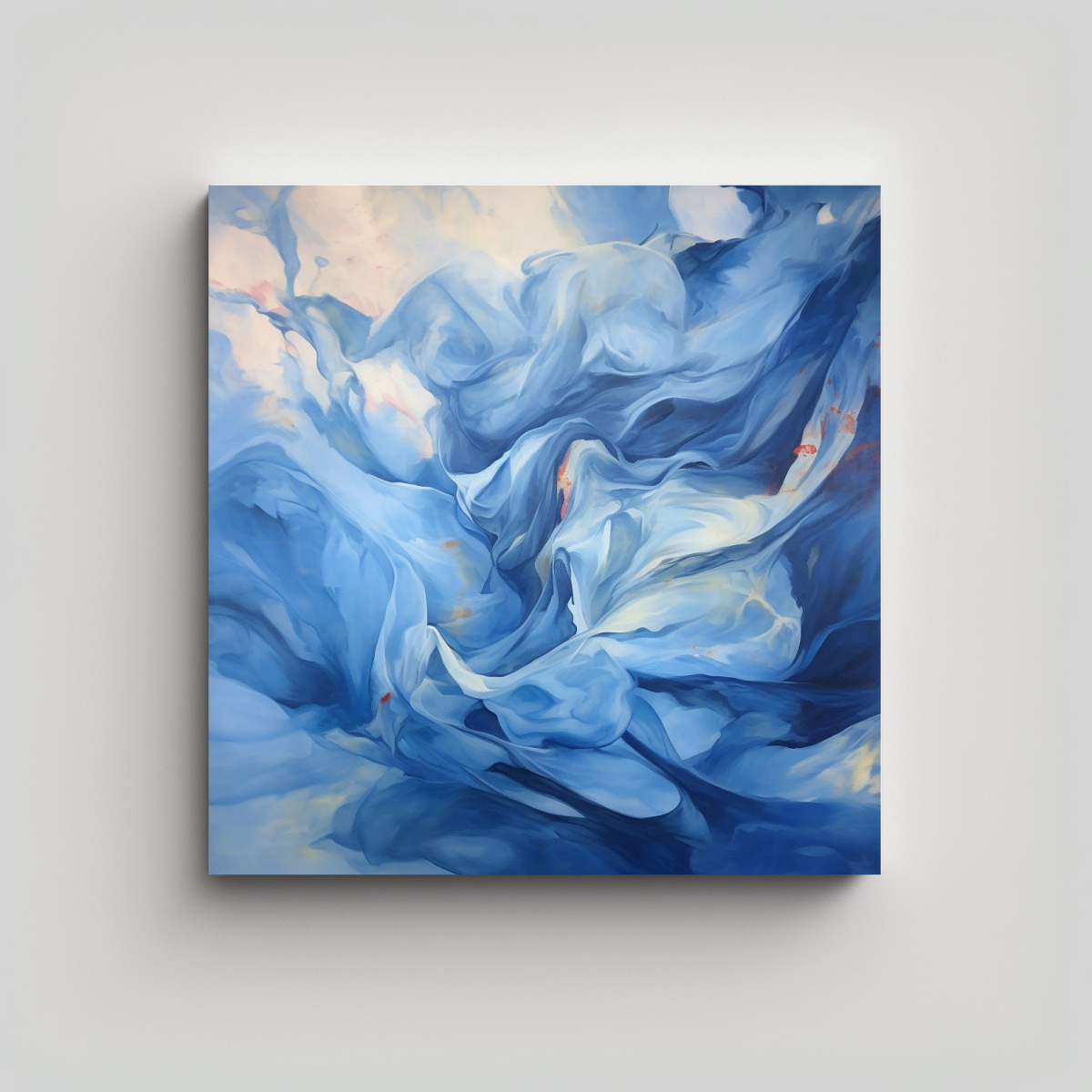 CUADRO ABSTRACTO AZUL CIELO POSITIVO VIENTO 30X30 CM - 1