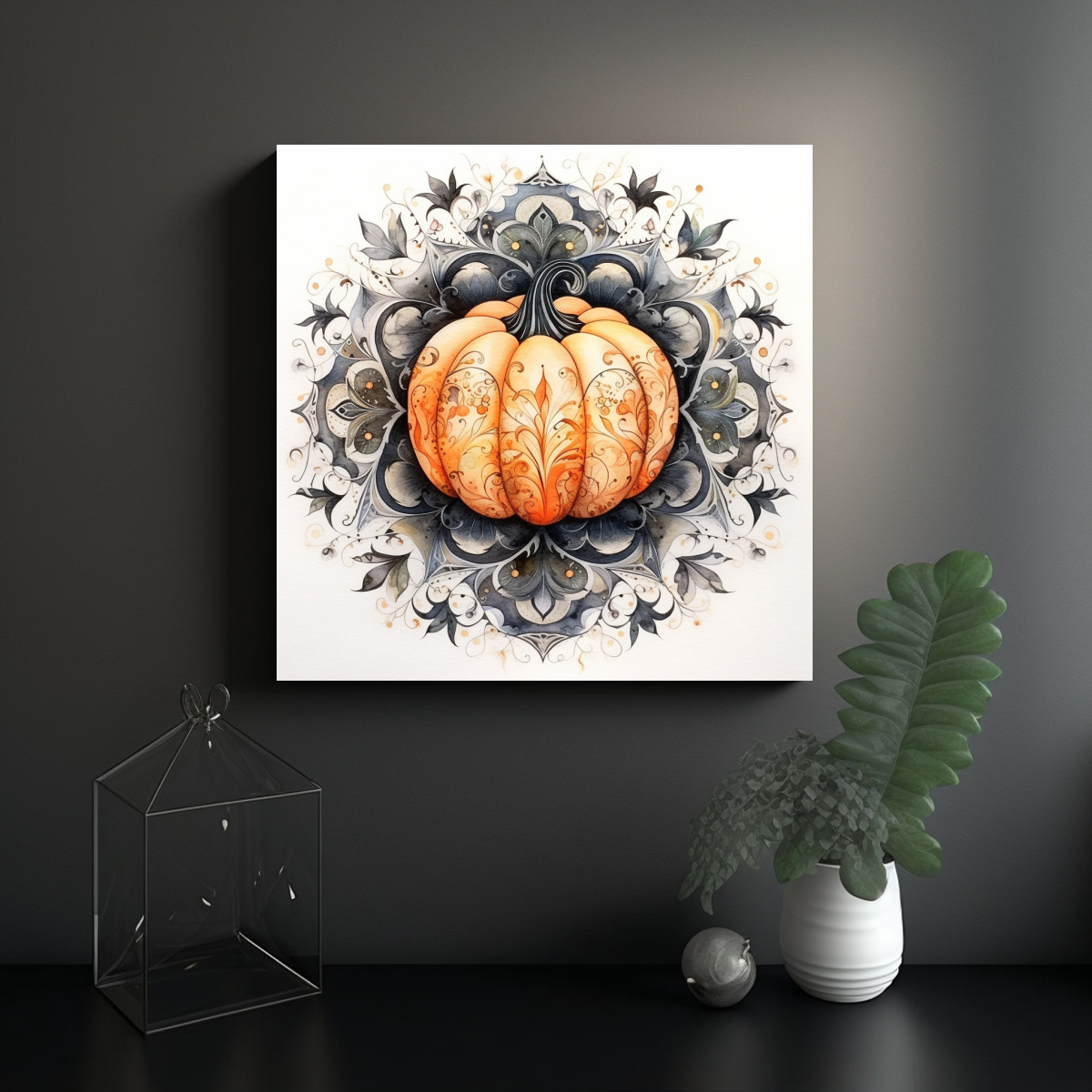 CUADRO MANDALA AGUA COLOR DETALLES INTRINCADOS 80X80 CM - 2
